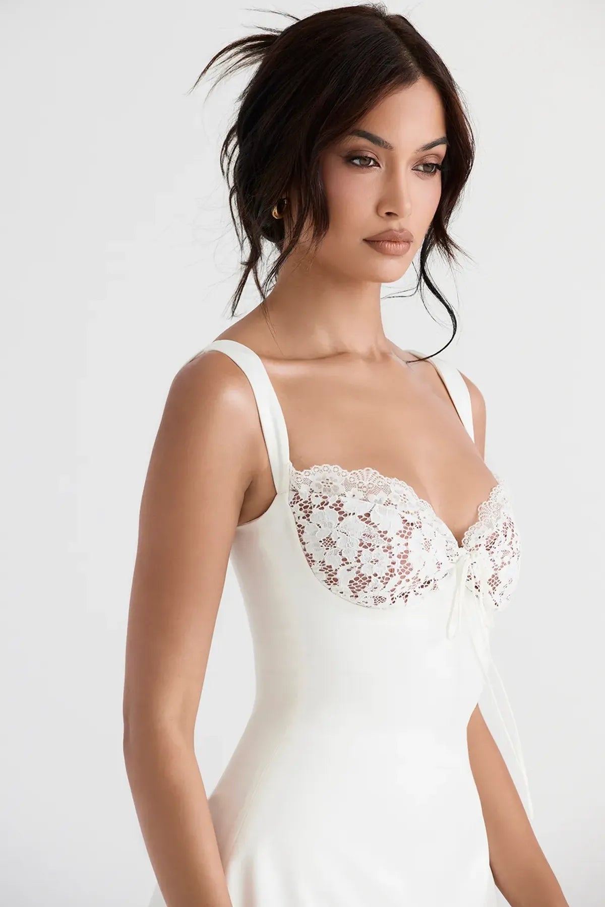 White-Abriana-Lace-Mini-Dress-For-Women