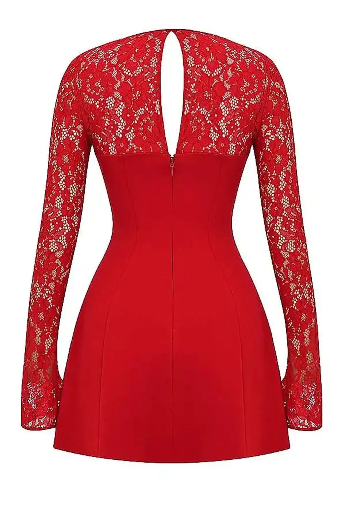 Red-Womens-A-Line-Mini-Dress-For-Women