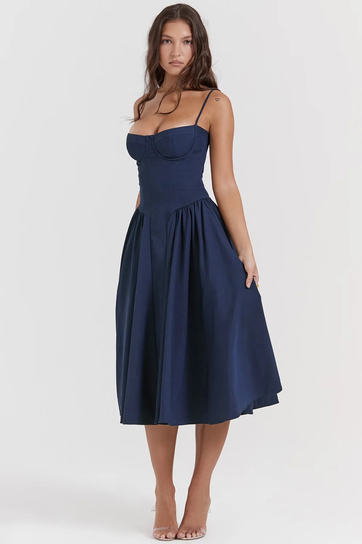 Star French Navy Corset Dress