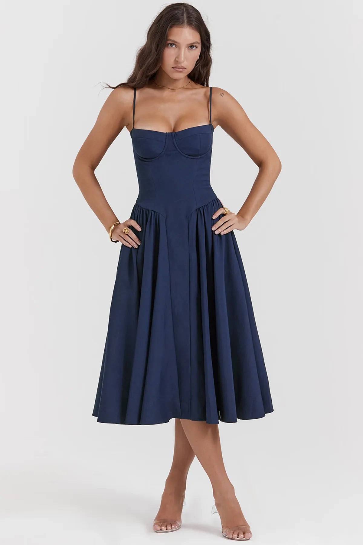 Star French Navy Corset Dress