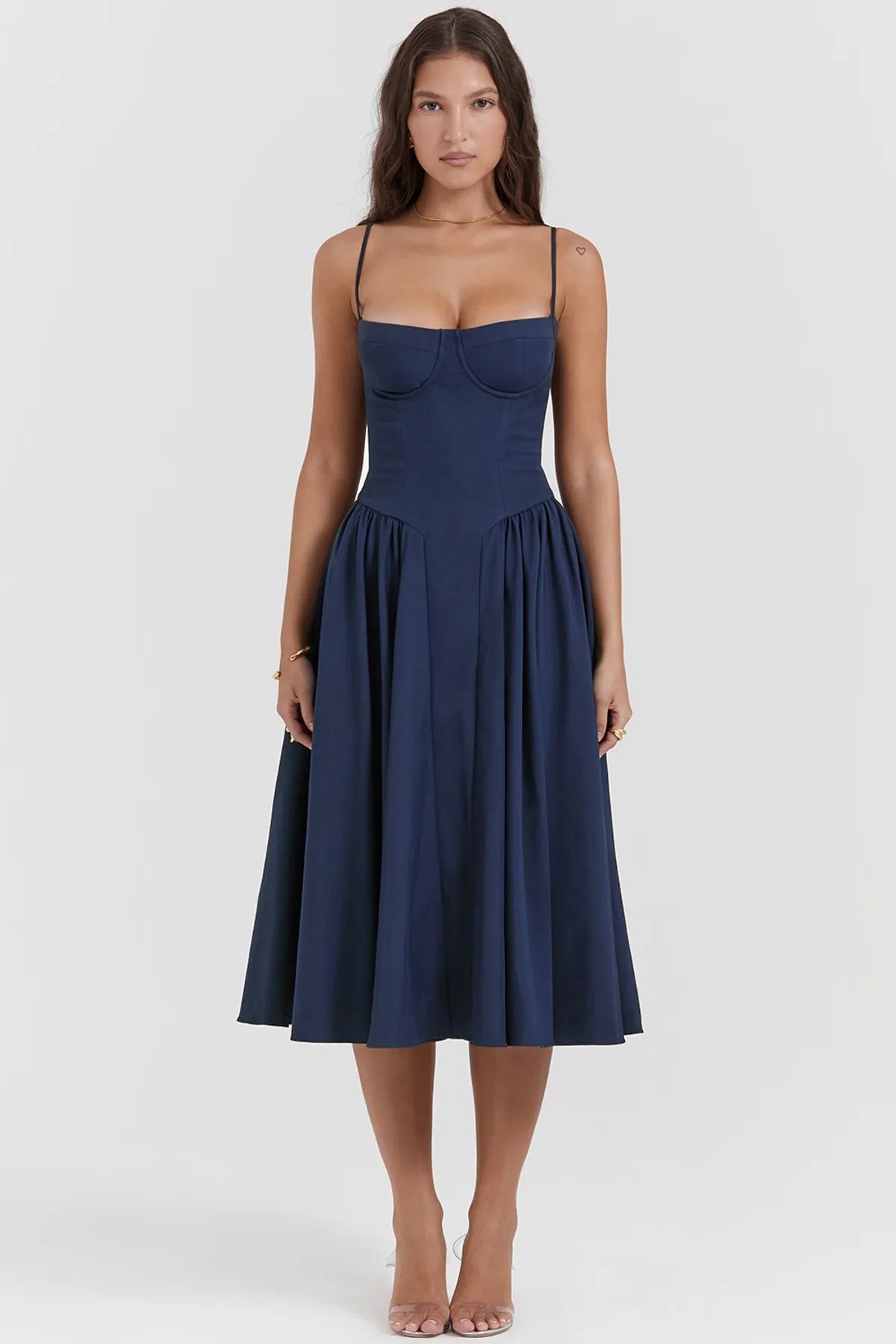 Star French Navy Corset Dress