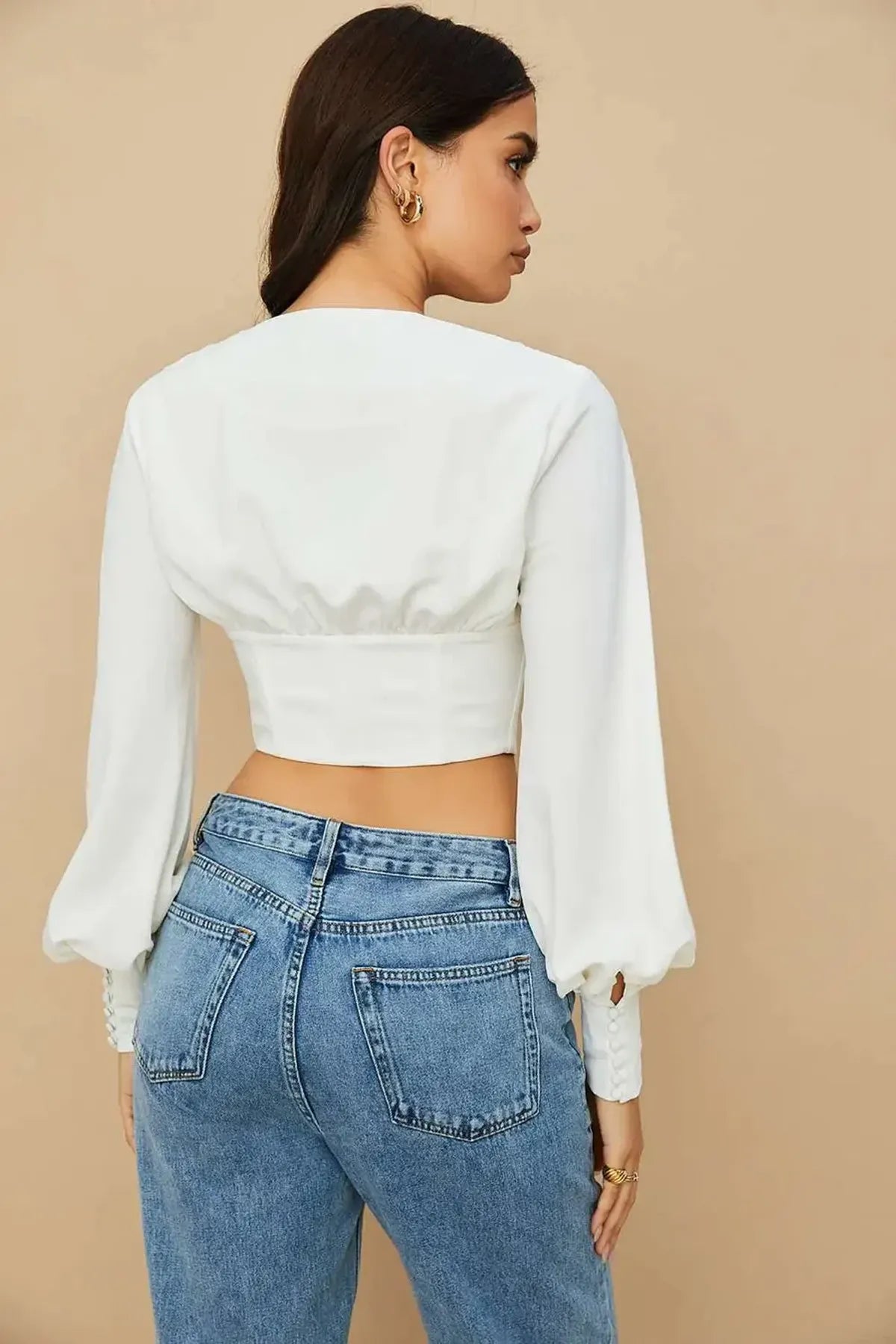 Sirabelle White Lace Up Corset