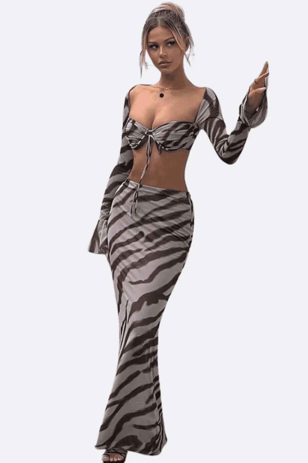 Animal Print Brown Co-ord Set