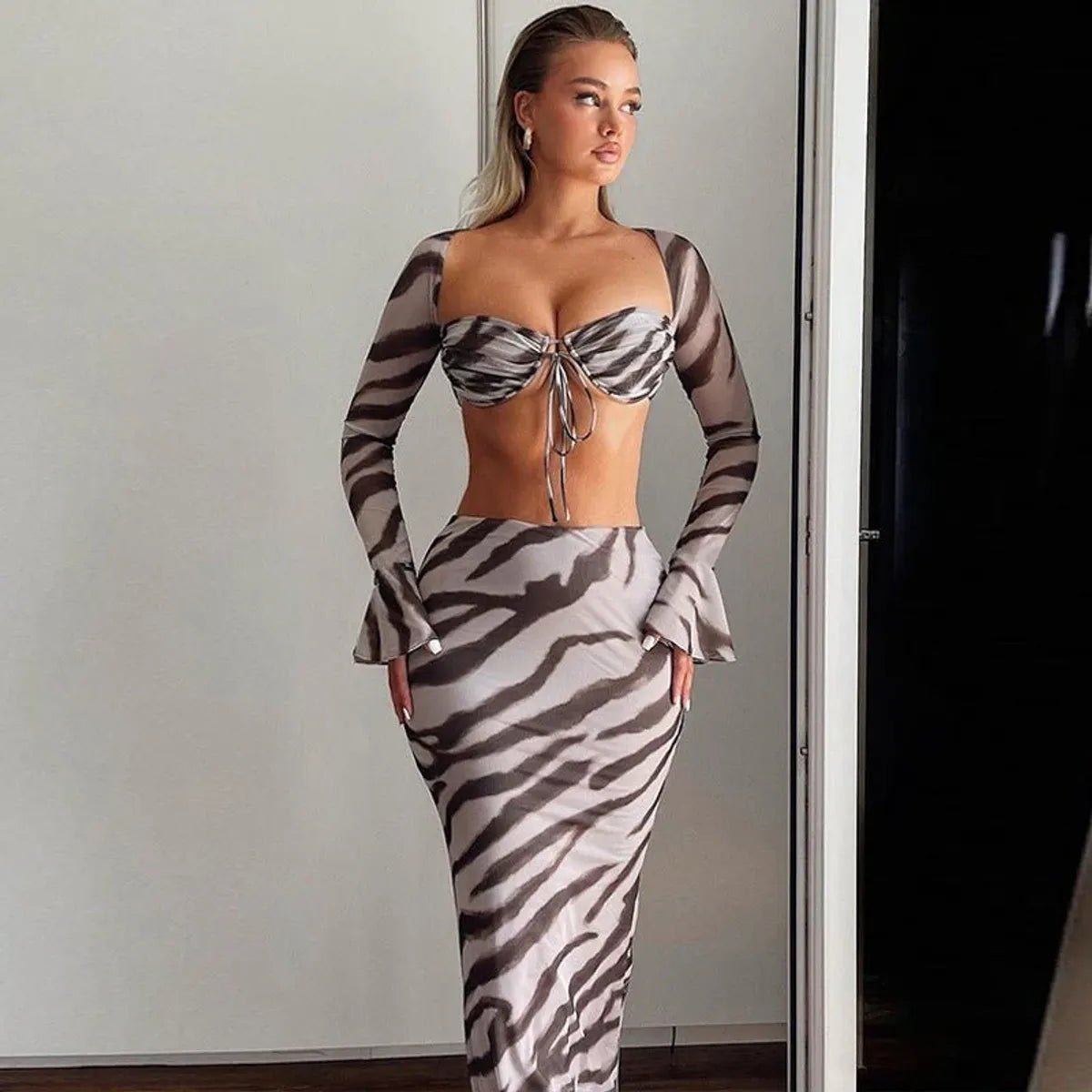 Animal Print Brown Co-ord Set