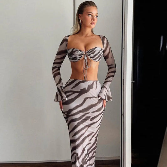 Animal Print Brown Co-ord Set