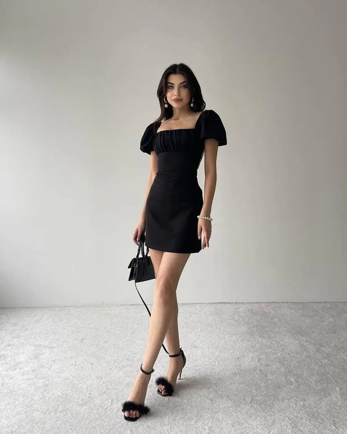 Black Backless X Pastel Dress