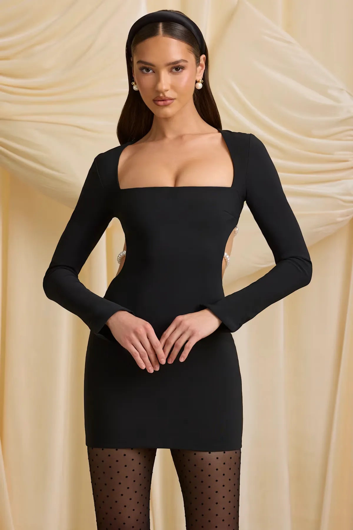 Black Cut-Out Mini Dress