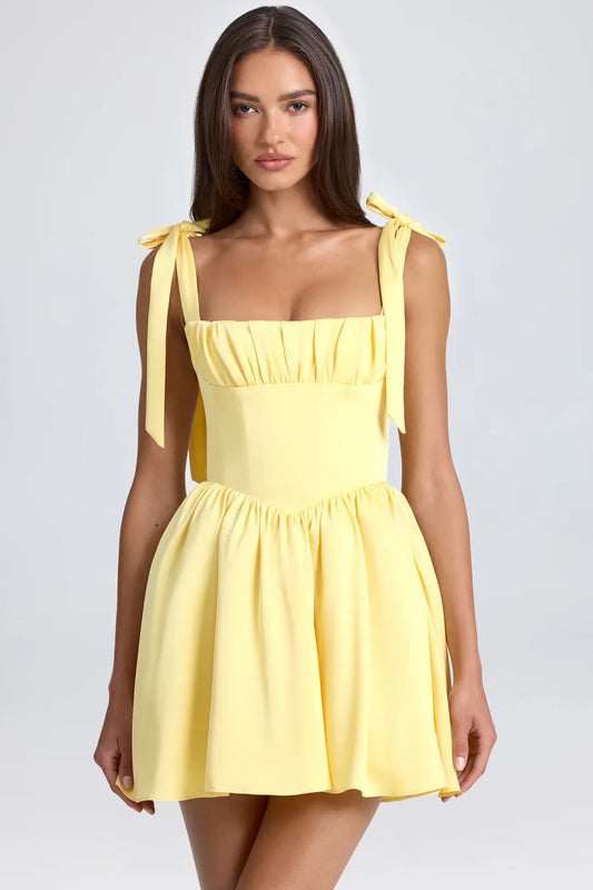 Draped Corset Mini Dress
