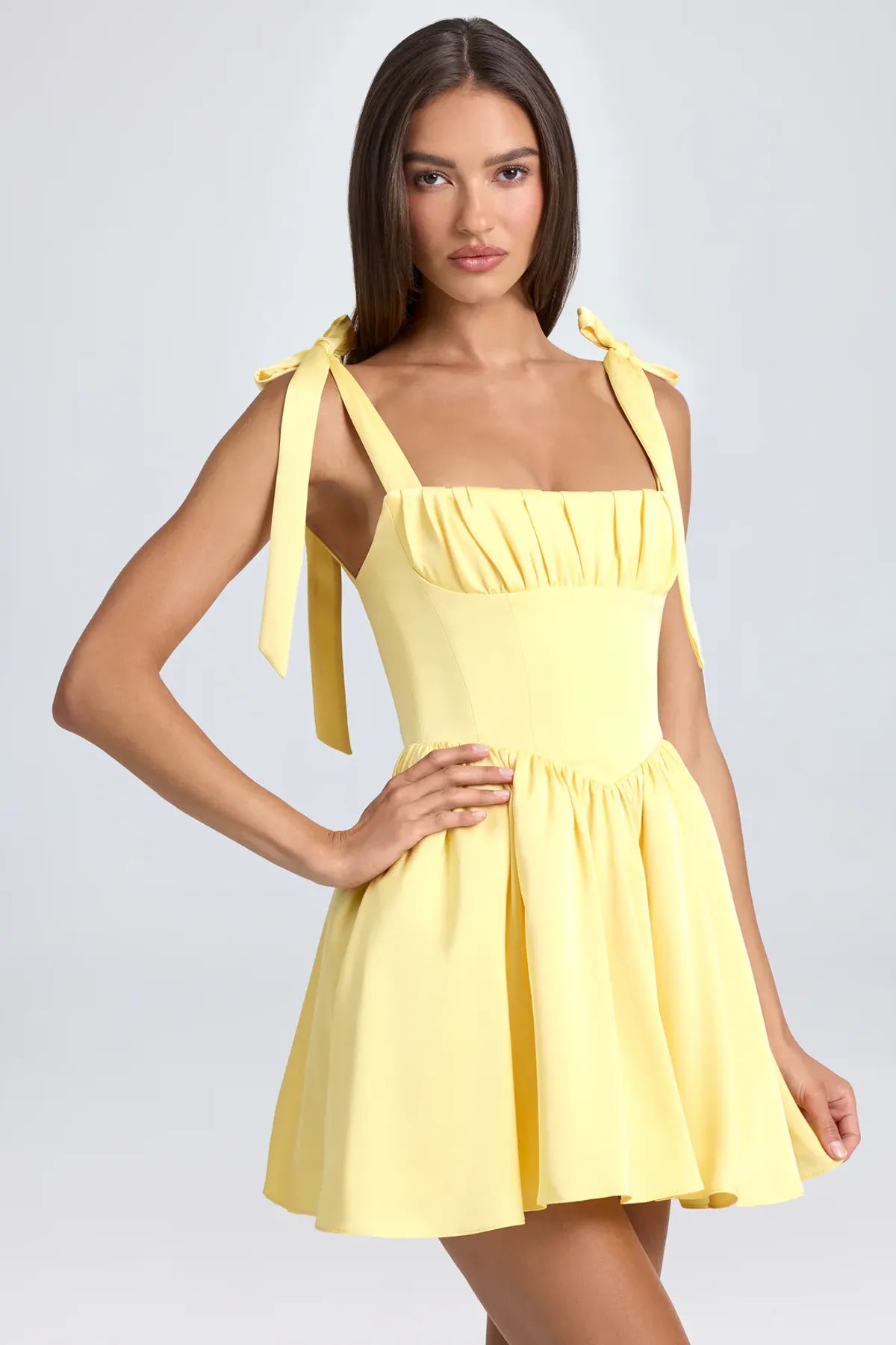 Draped Corset Mini Dress