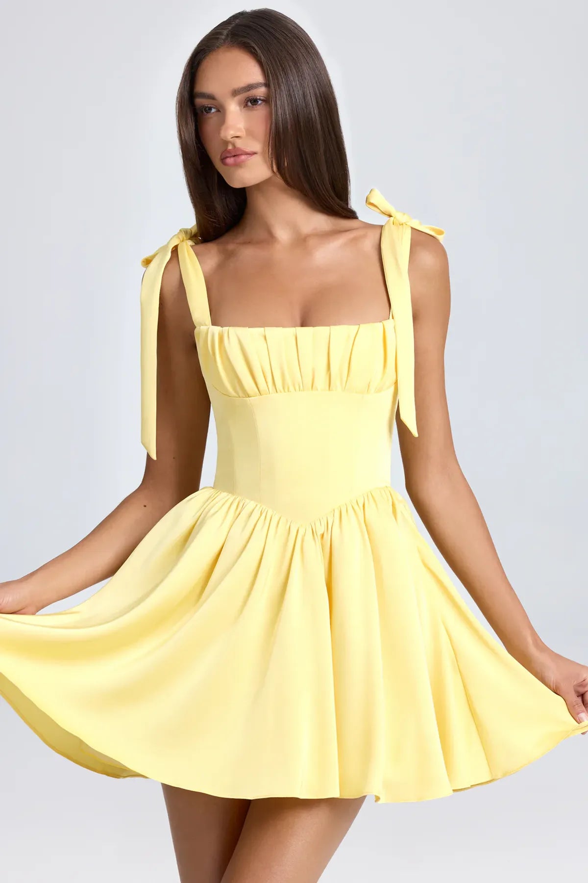 Draped Corset Mini Dress