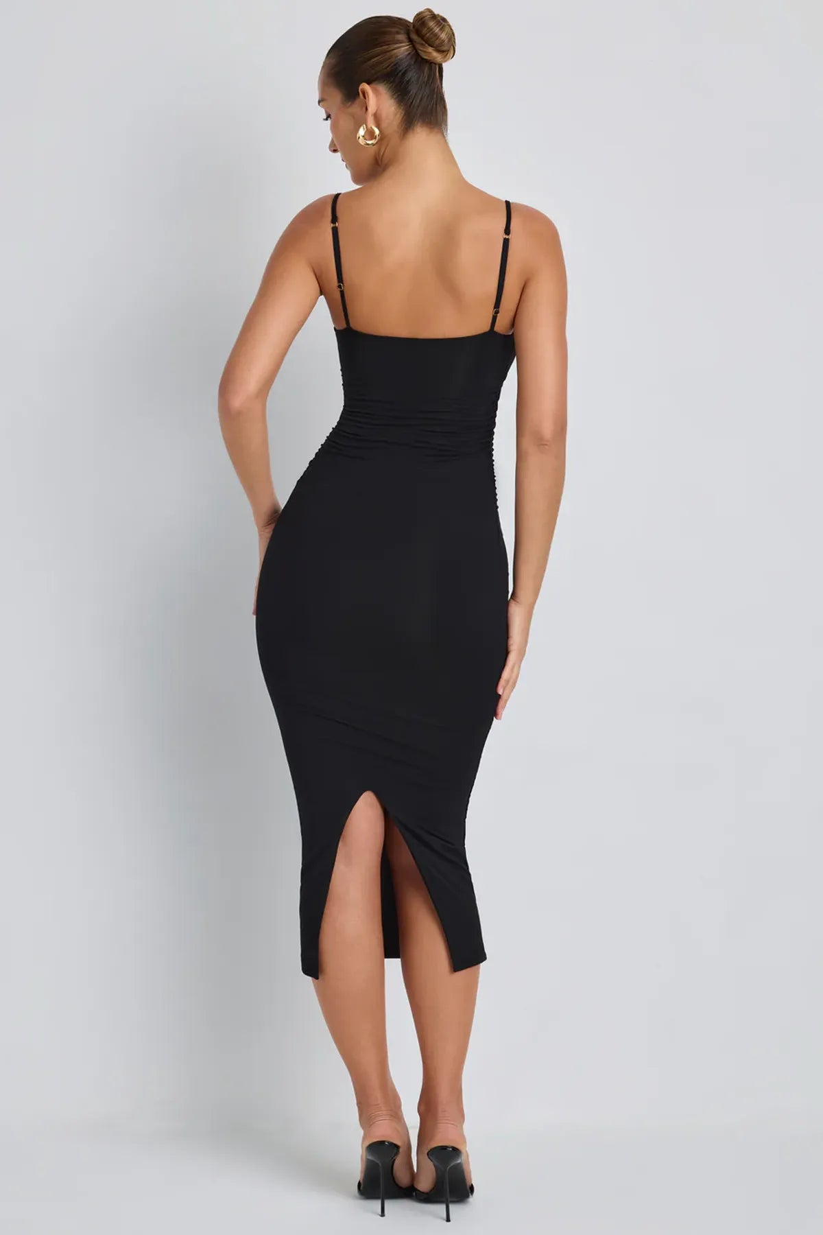 Lymio Ruched Layered Midaxi Dress