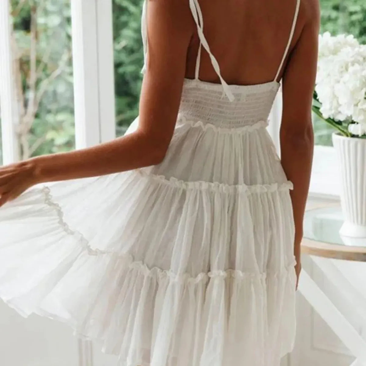 Womens Spaghetti Strap Summer Dress