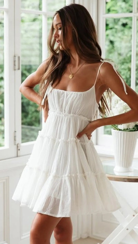 Womens Spaghetti Strap Summer Dress