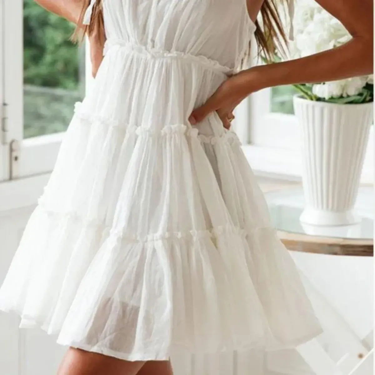 Womens Spaghetti Strap Summer Dress